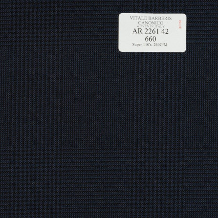 AR 2261 42 CANONICO - 100% Wool - Xanh Dương Caro